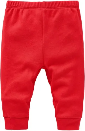 Baby Boys' Pull-on Sweatpants Infant Boy Elastic Jogger Pants Toddler Cotton Basic Solid Athletic School Trousers