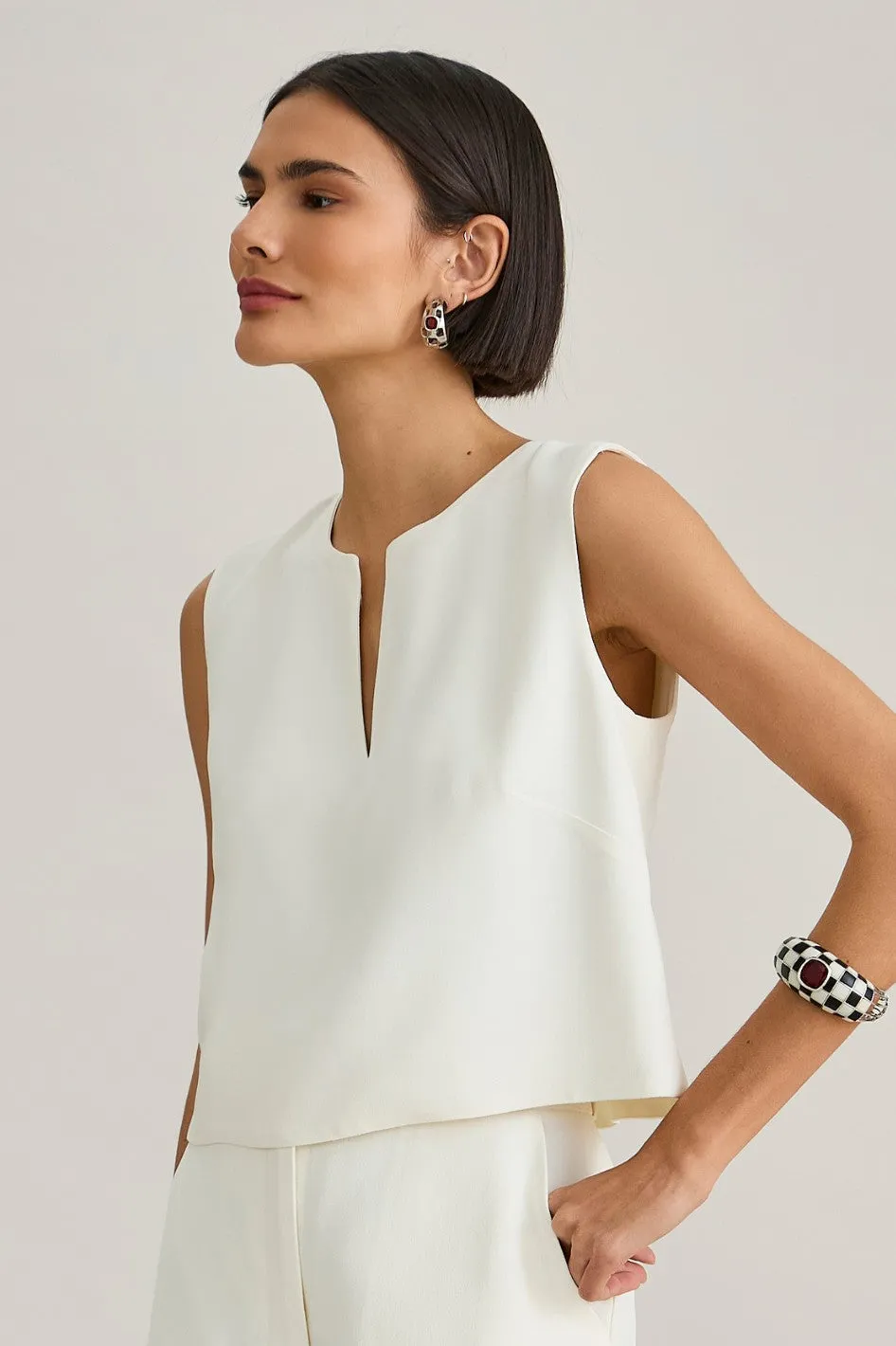 Blusa de Alfaiataria Off Alana
