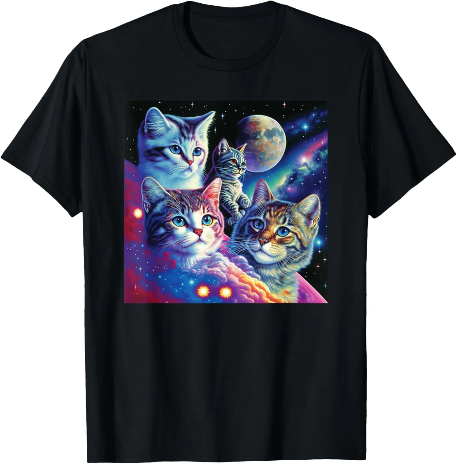 Cat stars for Lover Space planet Kitty Galaxy Kitten Univers T-Shirt