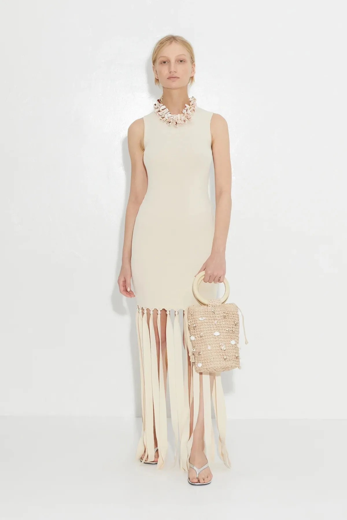 Eclisse Sleeveless Dress (Ivory)