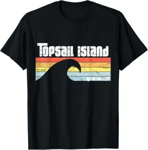 I Love Topsail Island North Carolina Atlantic Ocean Wave NC T-Shirt