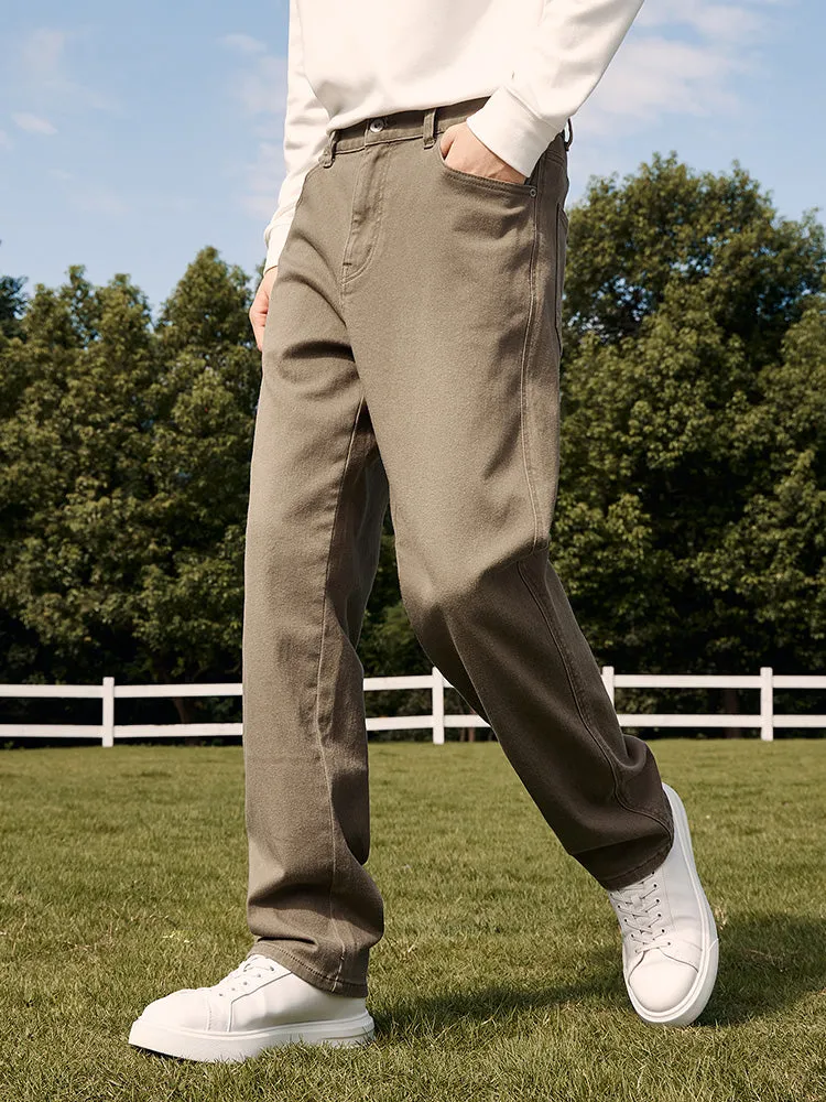 Men's brown straight pants