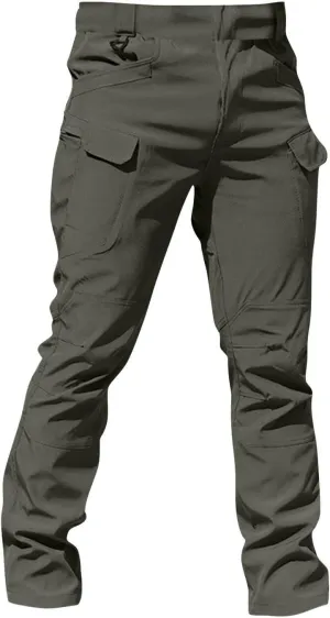 Mens Cargo Pants Baggy Outdoor Waterproof Hiking Work Pants Stretch Multi Pockets Lightweight Classic Tactical Sweatpant