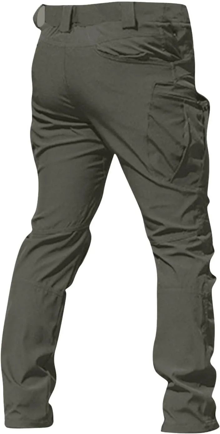 Mens Cargo Pants Baggy Outdoor Waterproof Hiking Work Pants Stretch Multi Pockets Lightweight Classic Tactical Sweatpant