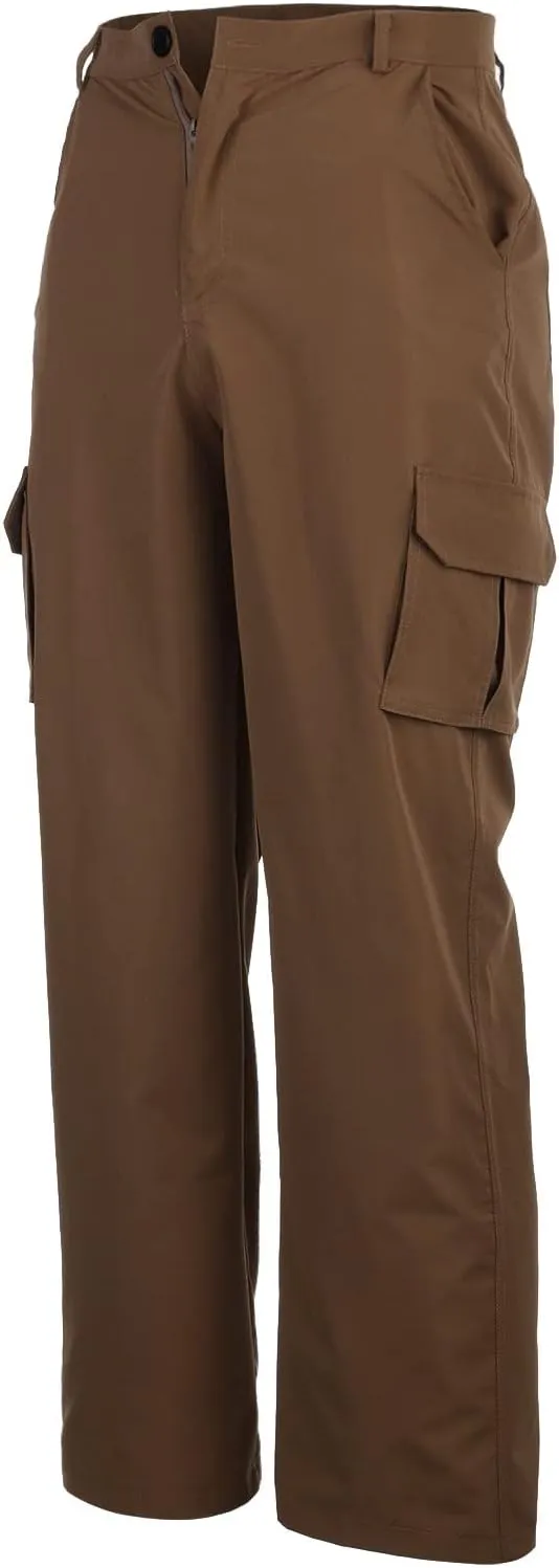 Mens Cargo Pants Slim-Fit Stretch Straight Leg Sweatpants Lightweight Hiking Pants Workout Athletic Pants with Zipper Pockets