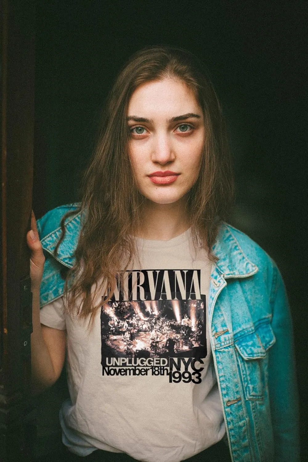 Nirvana MTV Unplugged 1993 Adult Short Sleeve T Shirt Vintage Style 90s Grunge Retro Style Graphic Tees