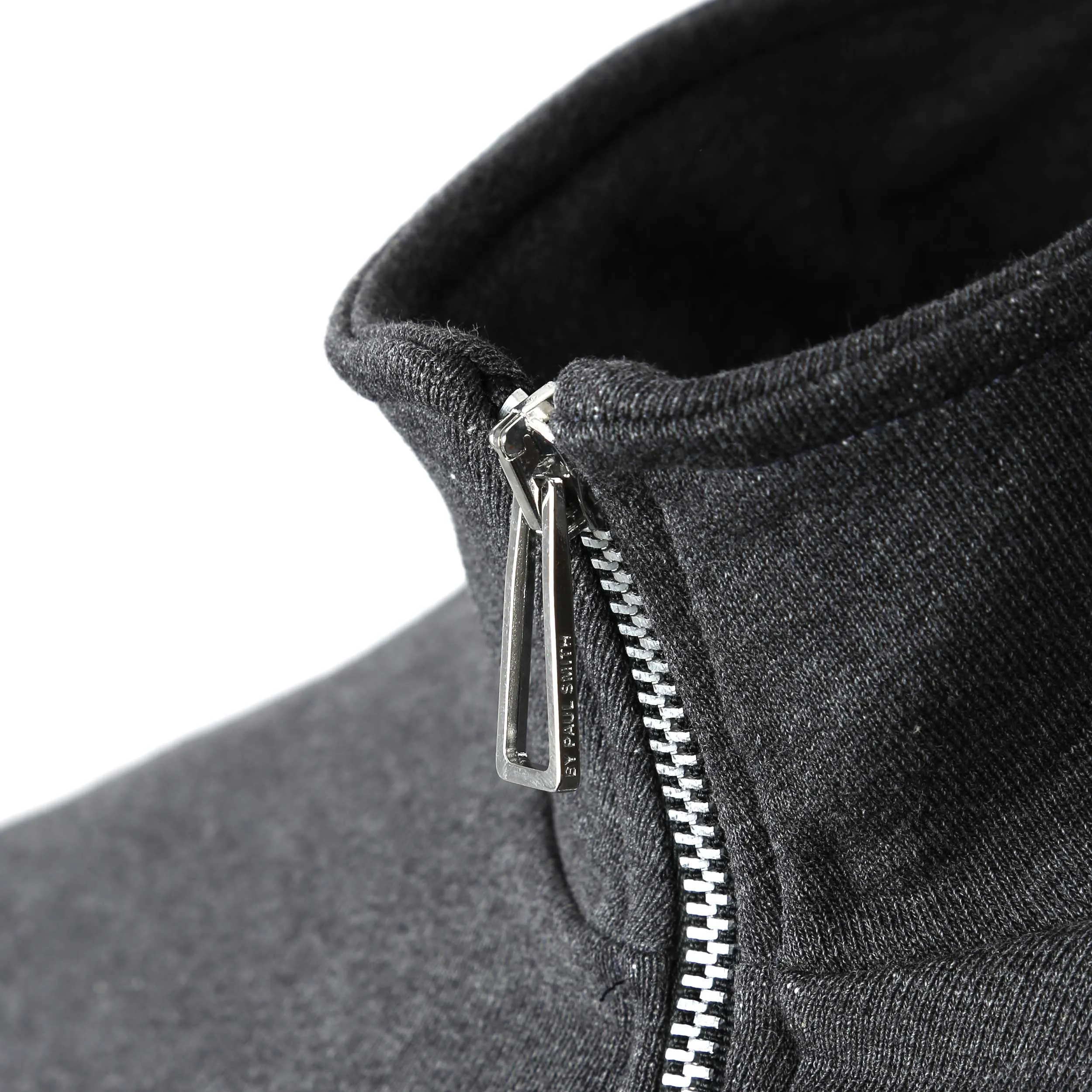 Paul Smith Half Zip Sweat Top in Black Melange