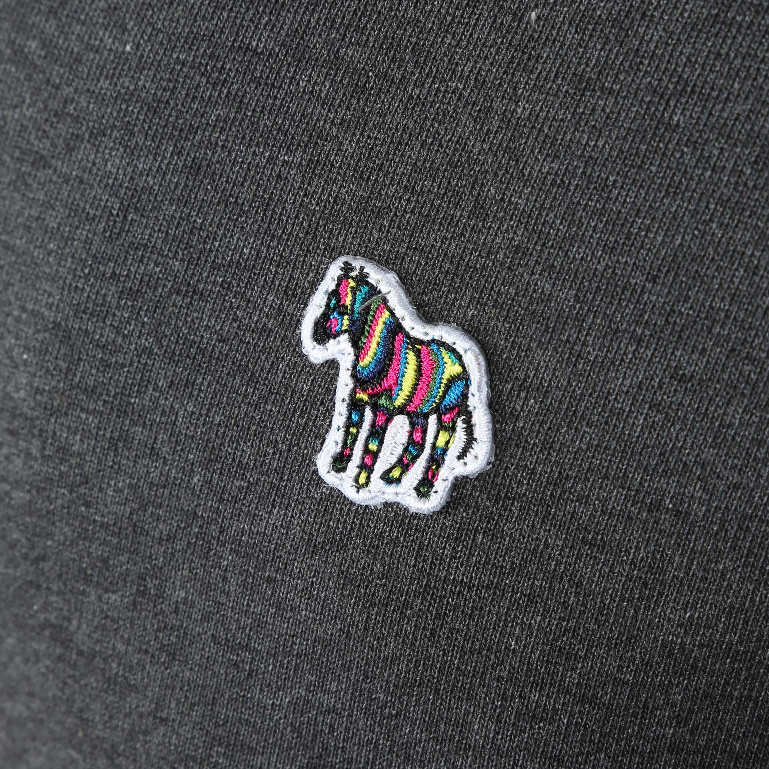 Paul Smith Half Zip Sweat Top in Black Melange