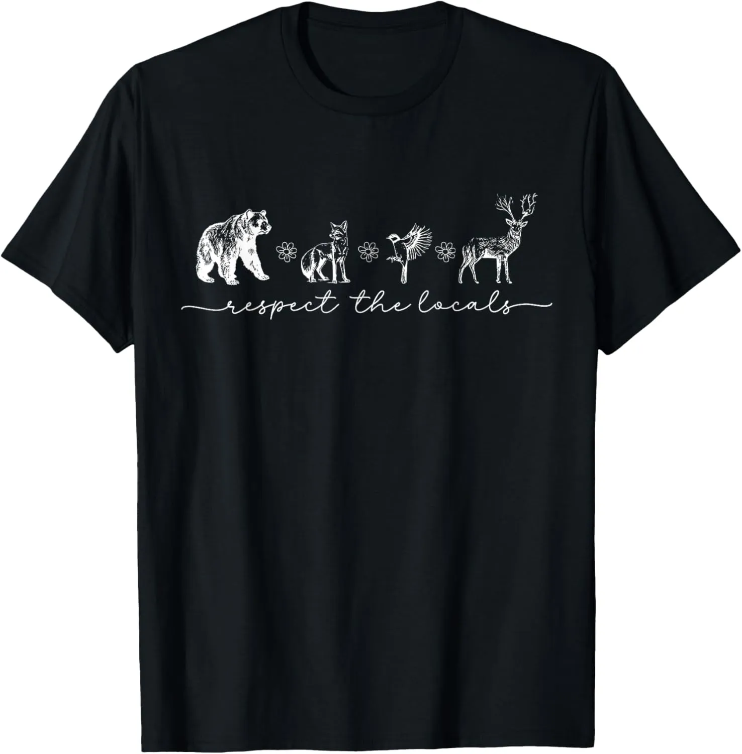 Vintage Respect The Local Wildlife Animal Nature Lover T-Shirt