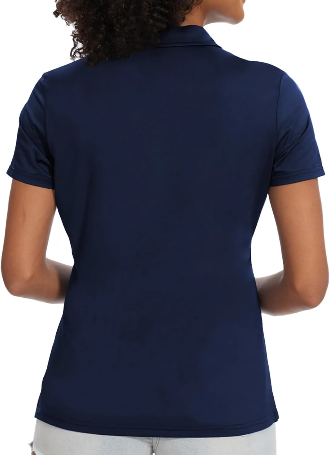yuyangdpb Women's Golf Polo Shirts Short Sleeve Quick Dry UPF 50  Sun Protection V Neck Tennis Shirt
